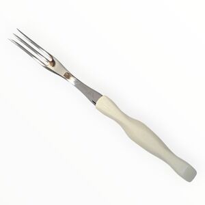 Cutco Pearl White Handle 1726 KL One Carving Fork USA Stainless Steel
